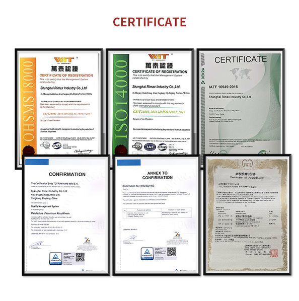 Chine Shanghai Rimax Industry Co.,Ltd certifications